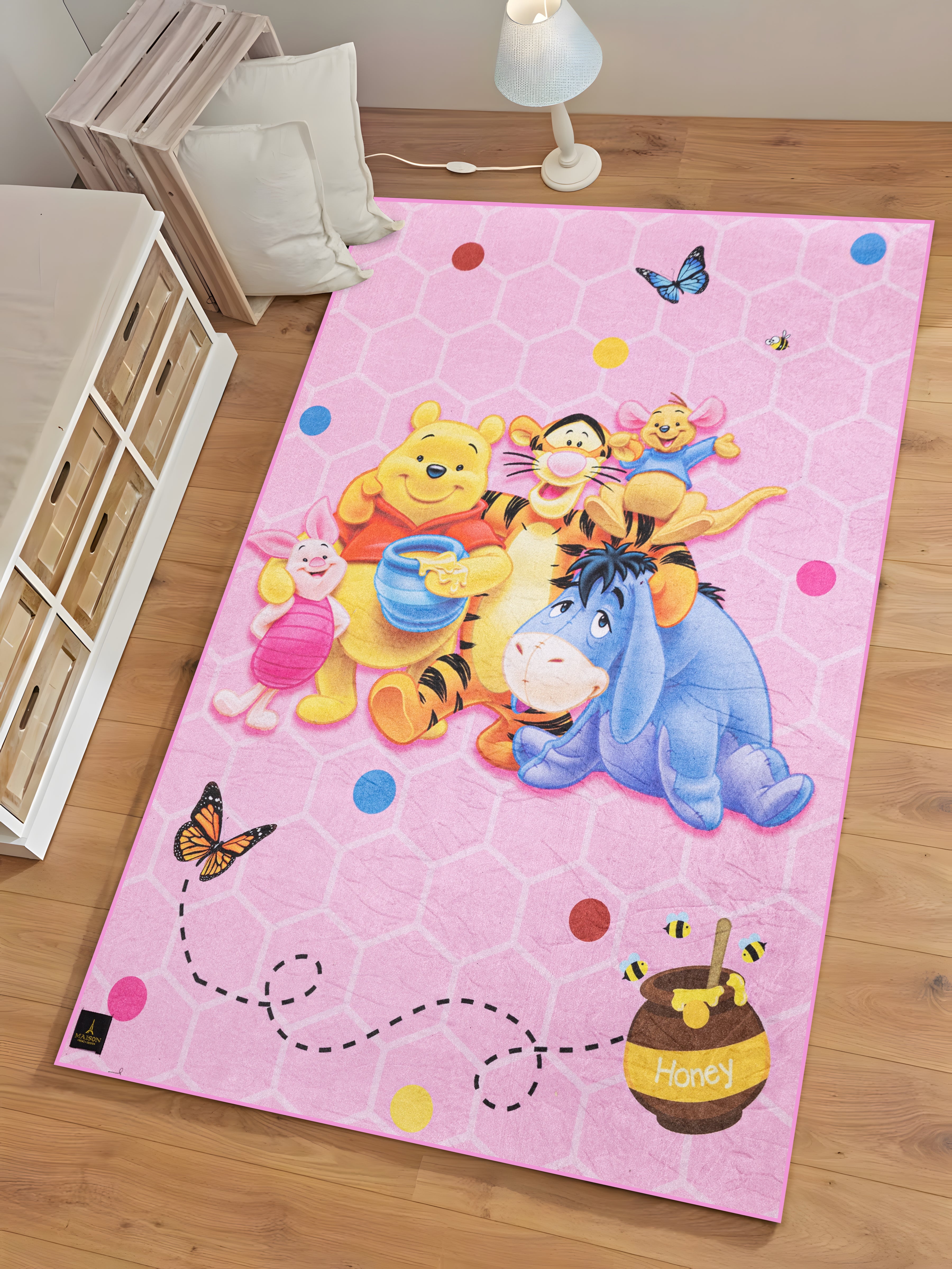 Pink Pooh Kids Digital Carpet