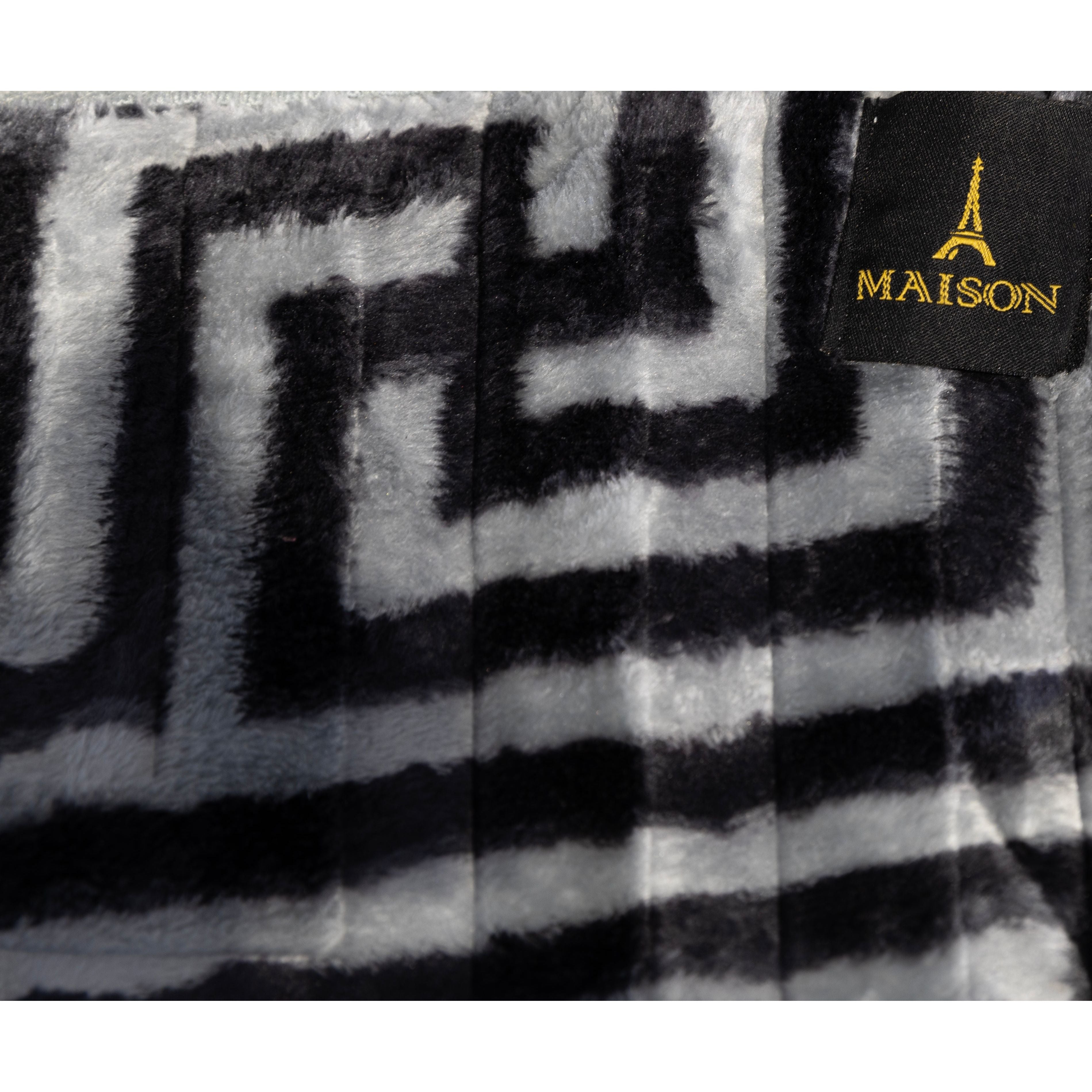 printed french blanket grey