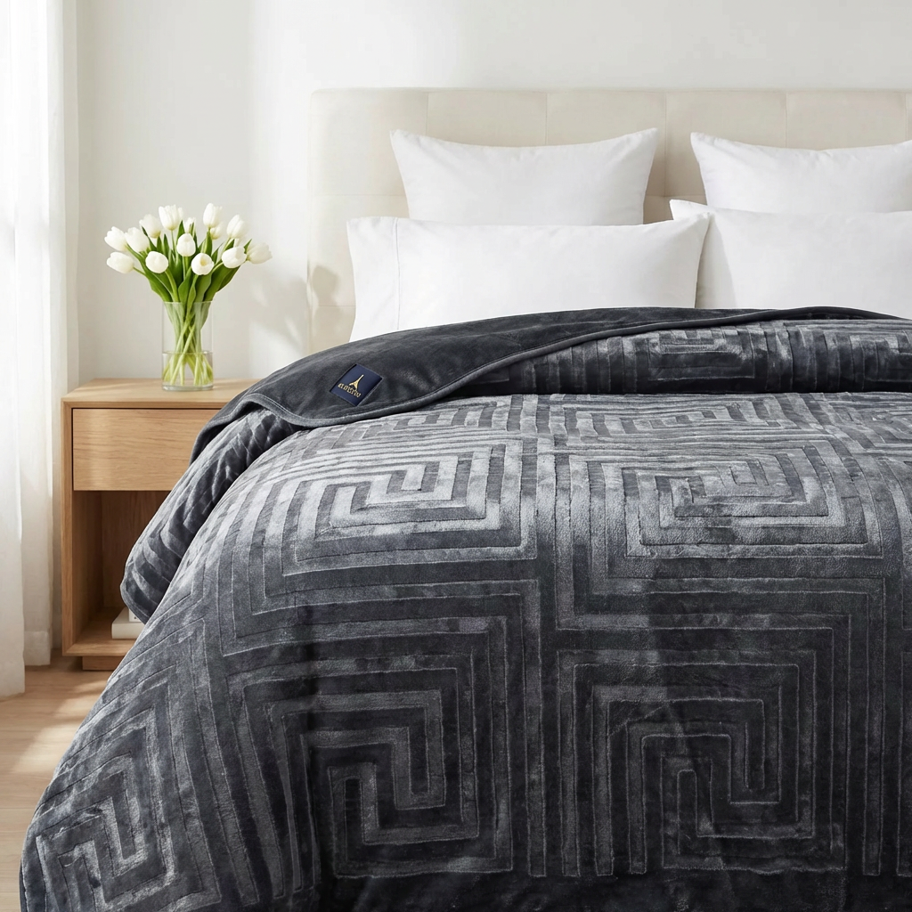 Stylish Embossed Light Blanket 1.7KG