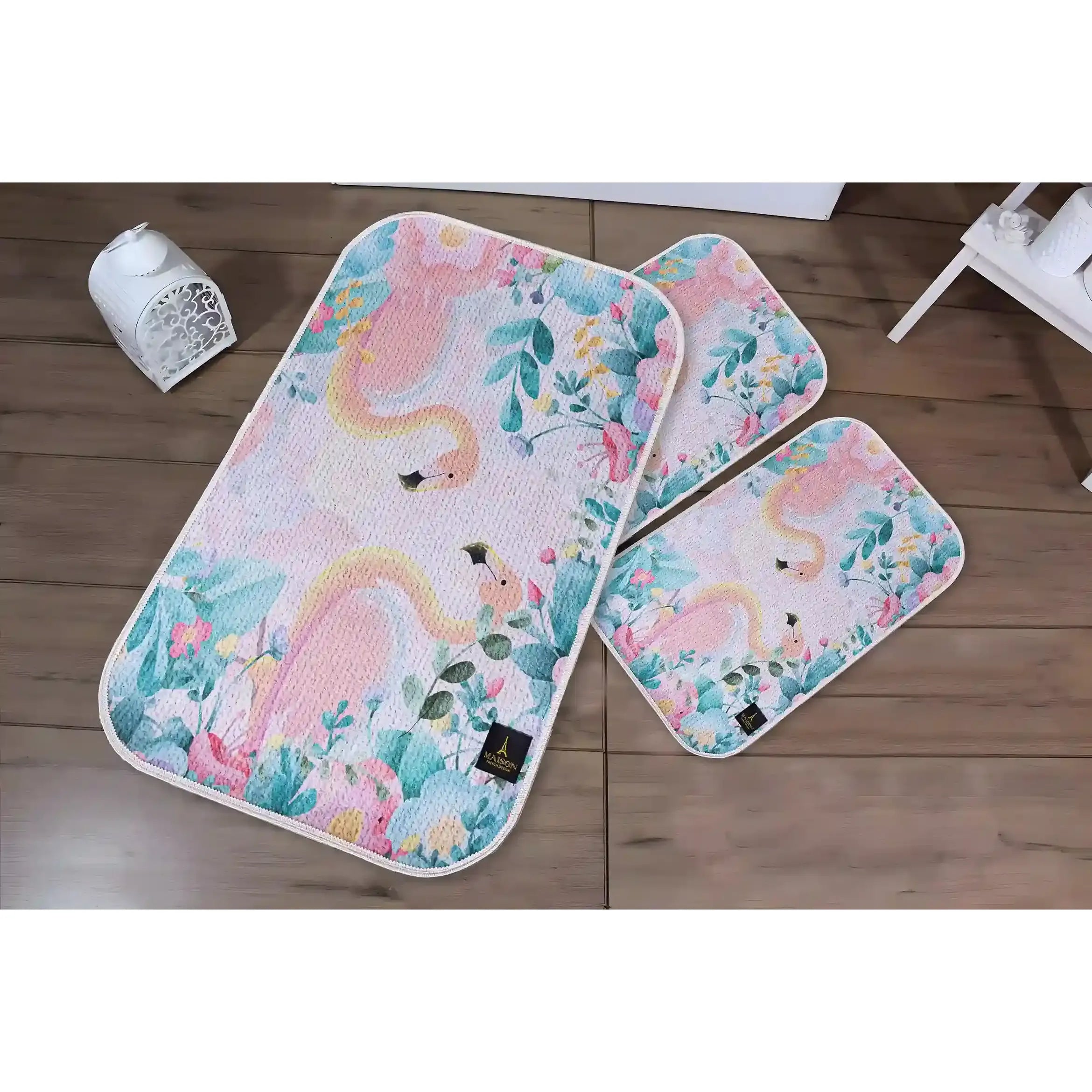 3d digital bathroom mat non