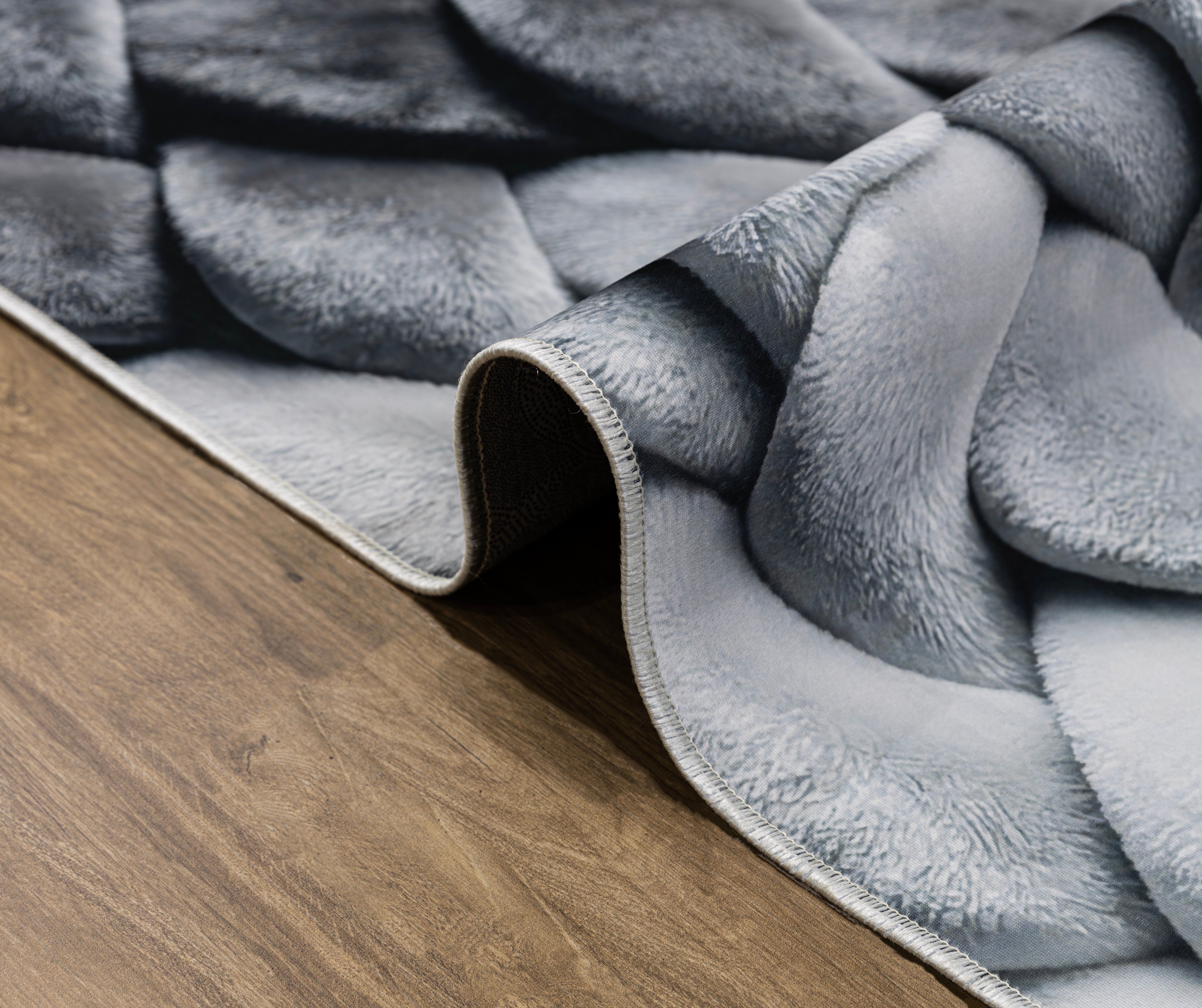 Ribbon Weave - (Grey X Beige) 7D Digital Carpet Printed