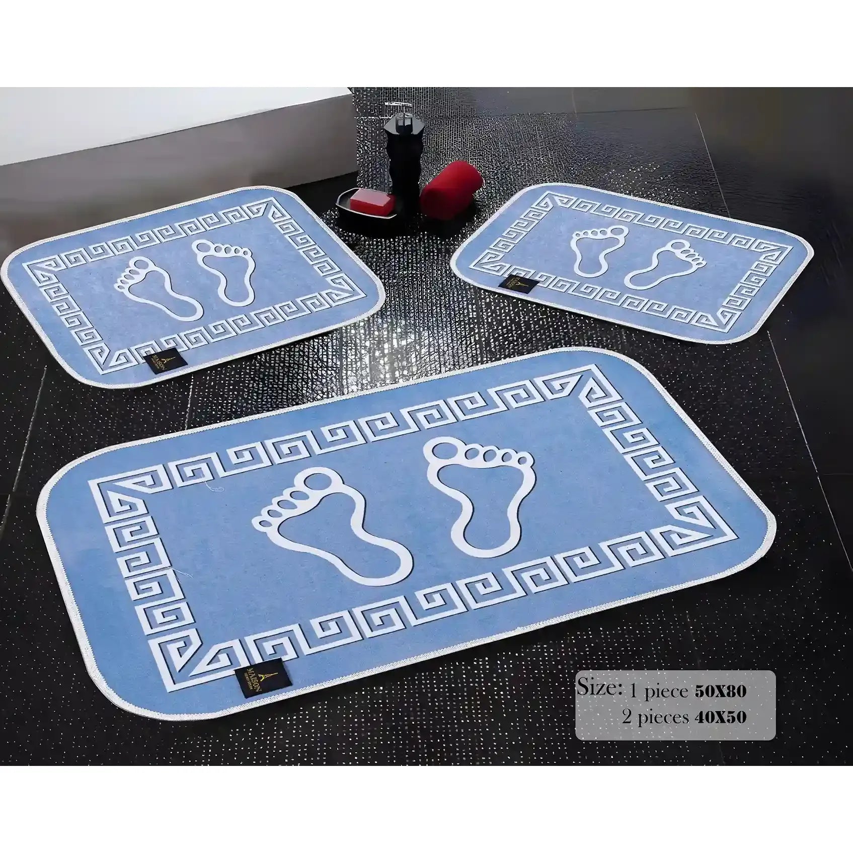 3d digital bathroom mat non