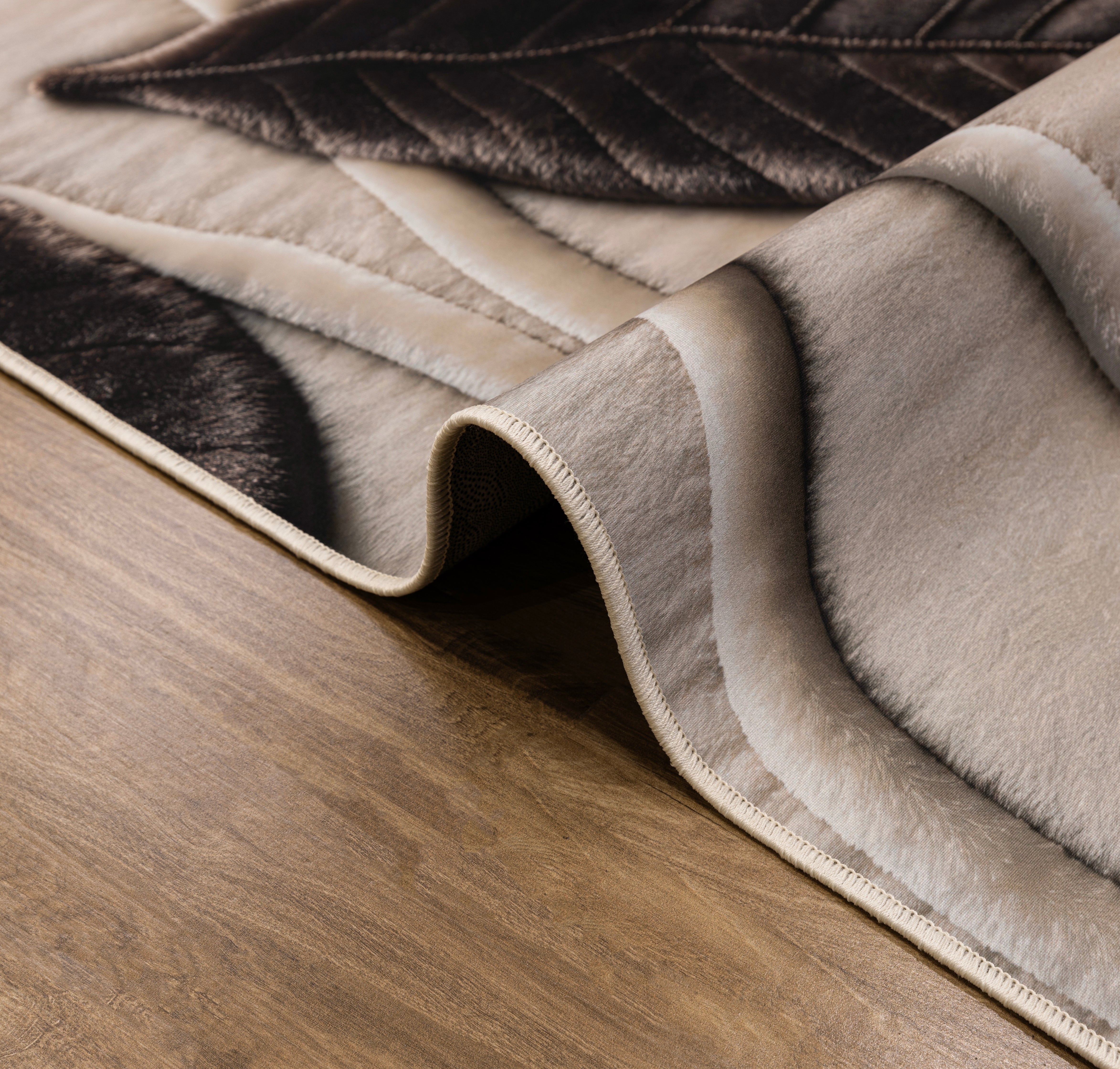 Forest Leaves - (Beige) 7D Digital Carpet Printed