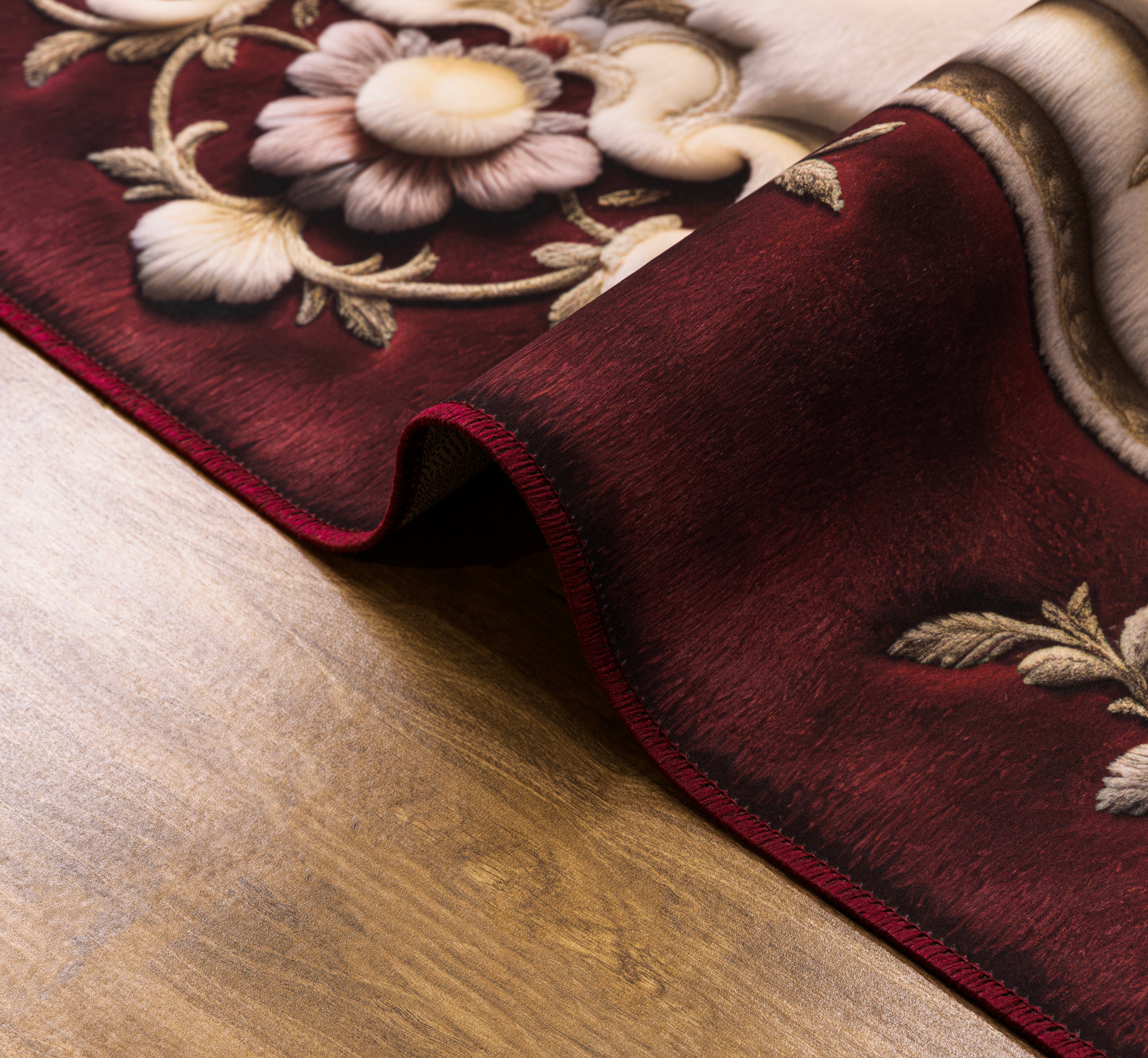 سجادة طباعة ديجيتال 7D - (بني × بيج) - Ribbon Weave
