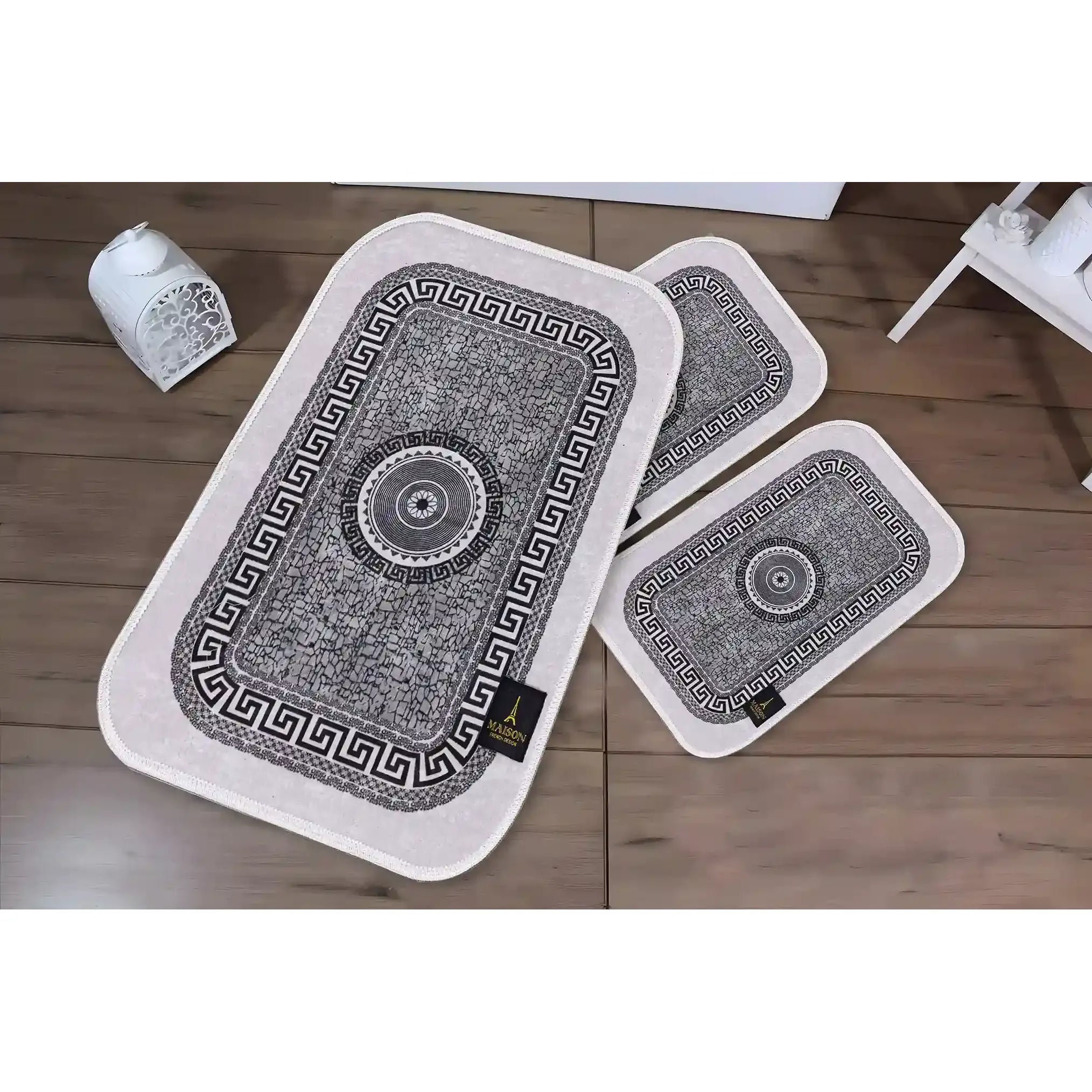 3d digital bathroom mat set