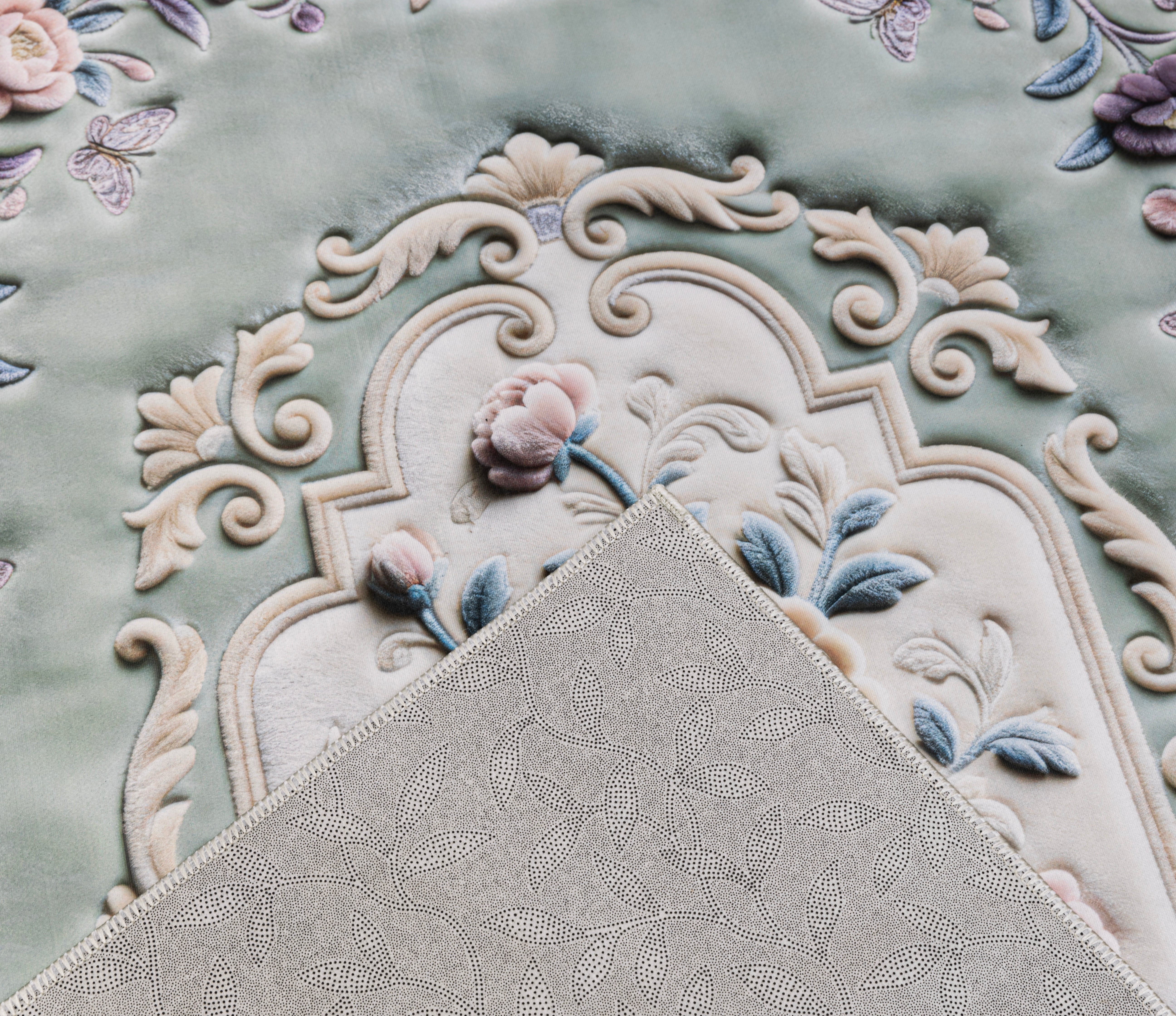 Rose Palace - (Mint) 7D Digital Carpet Printed