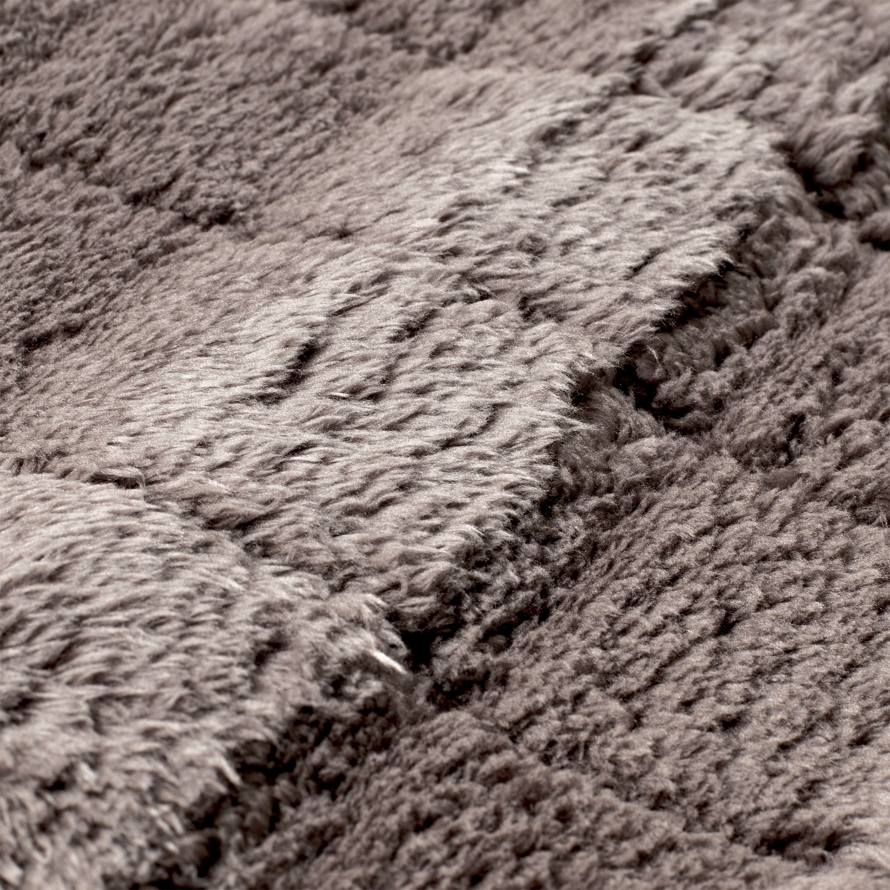 Square Velvet Rug - Gray