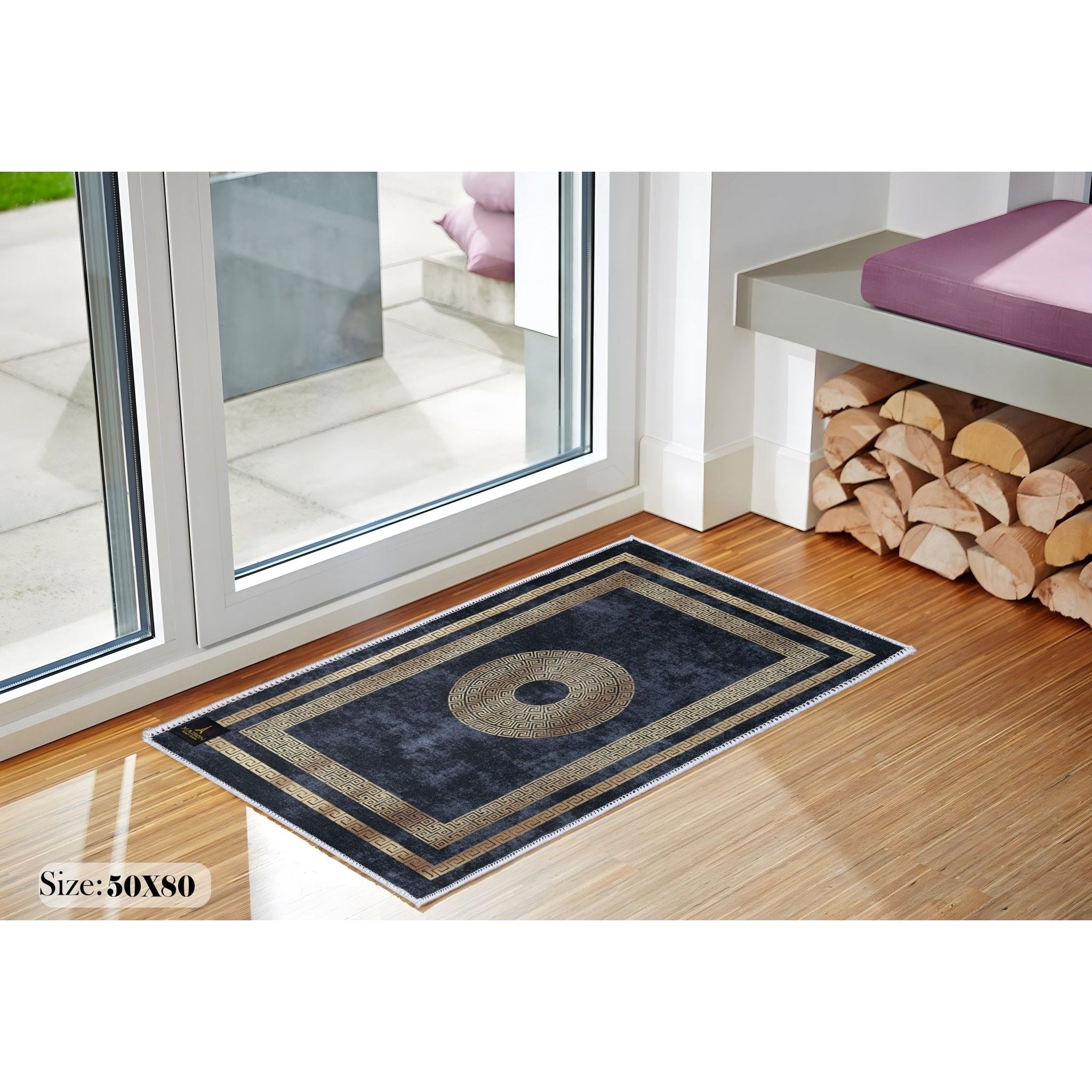 circle meta door mat