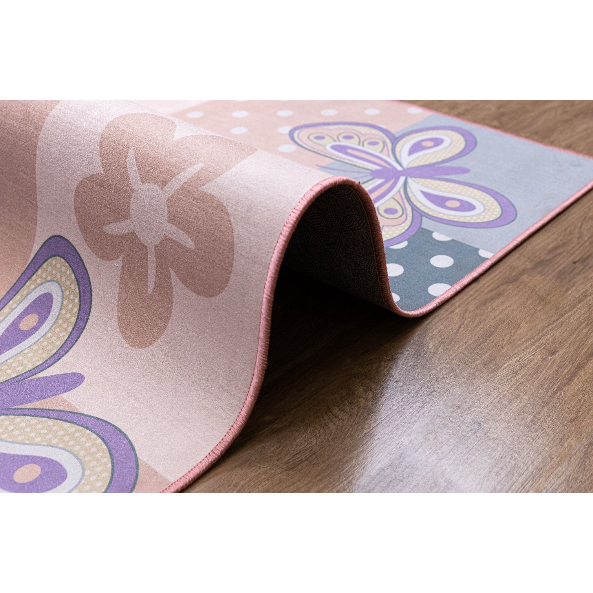 butterflies and flowers rug