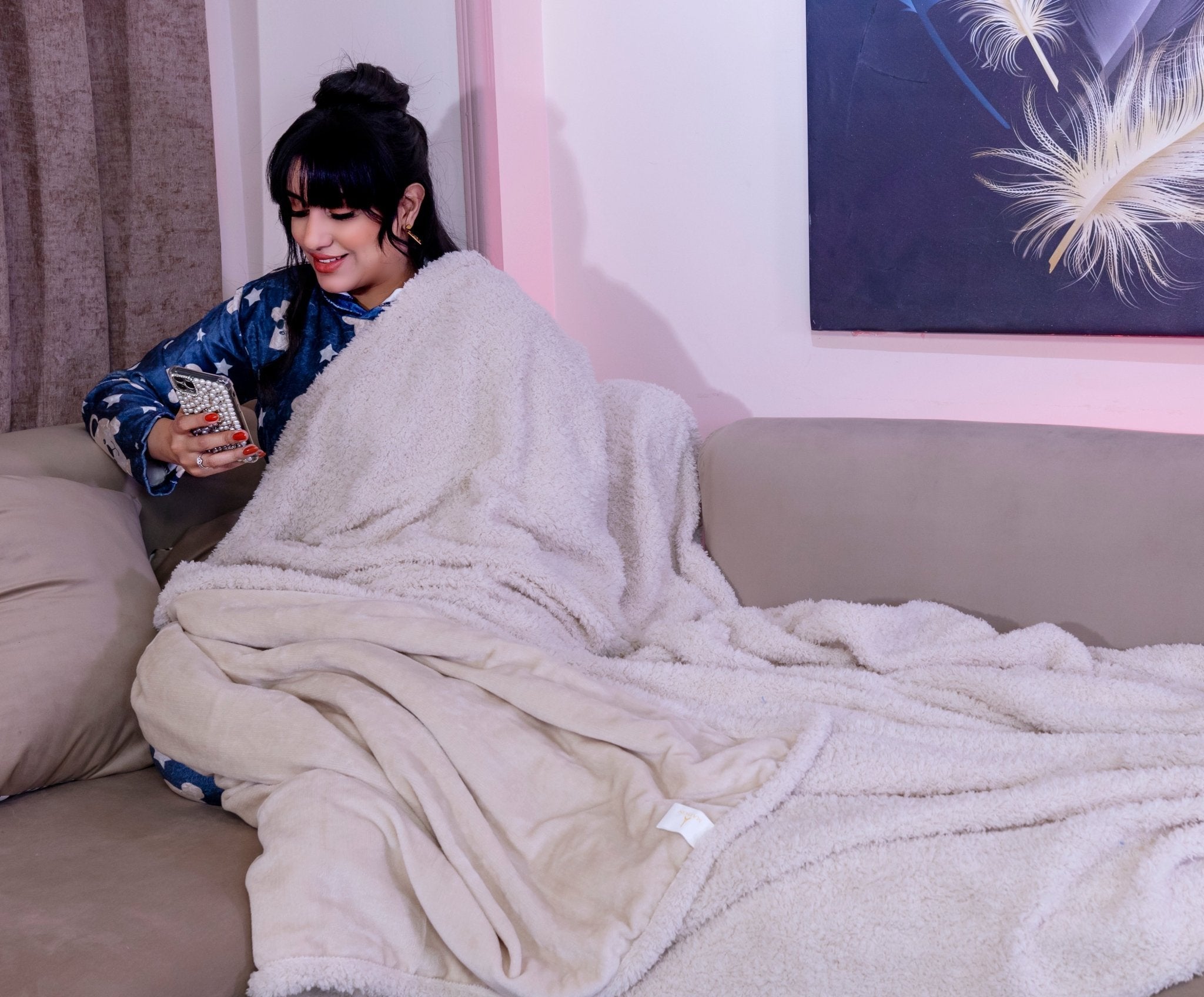 velor luxe faux fur 220x240