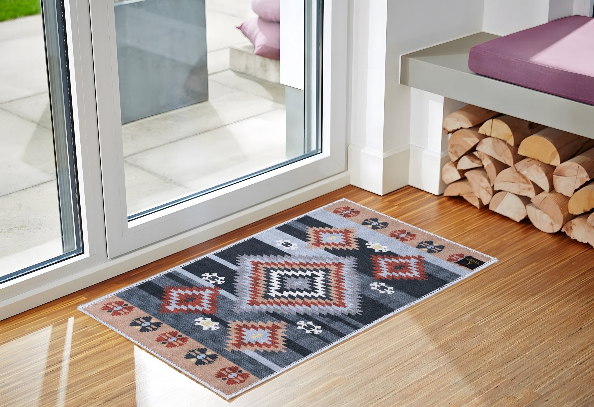 vintage door mat vibrant