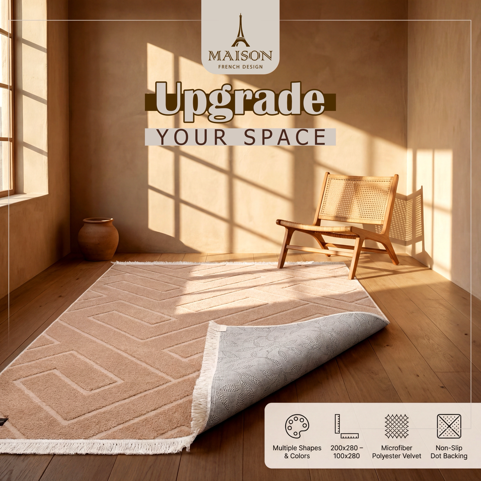 Elite Jacquard carpet geometric 200cm x 280cm