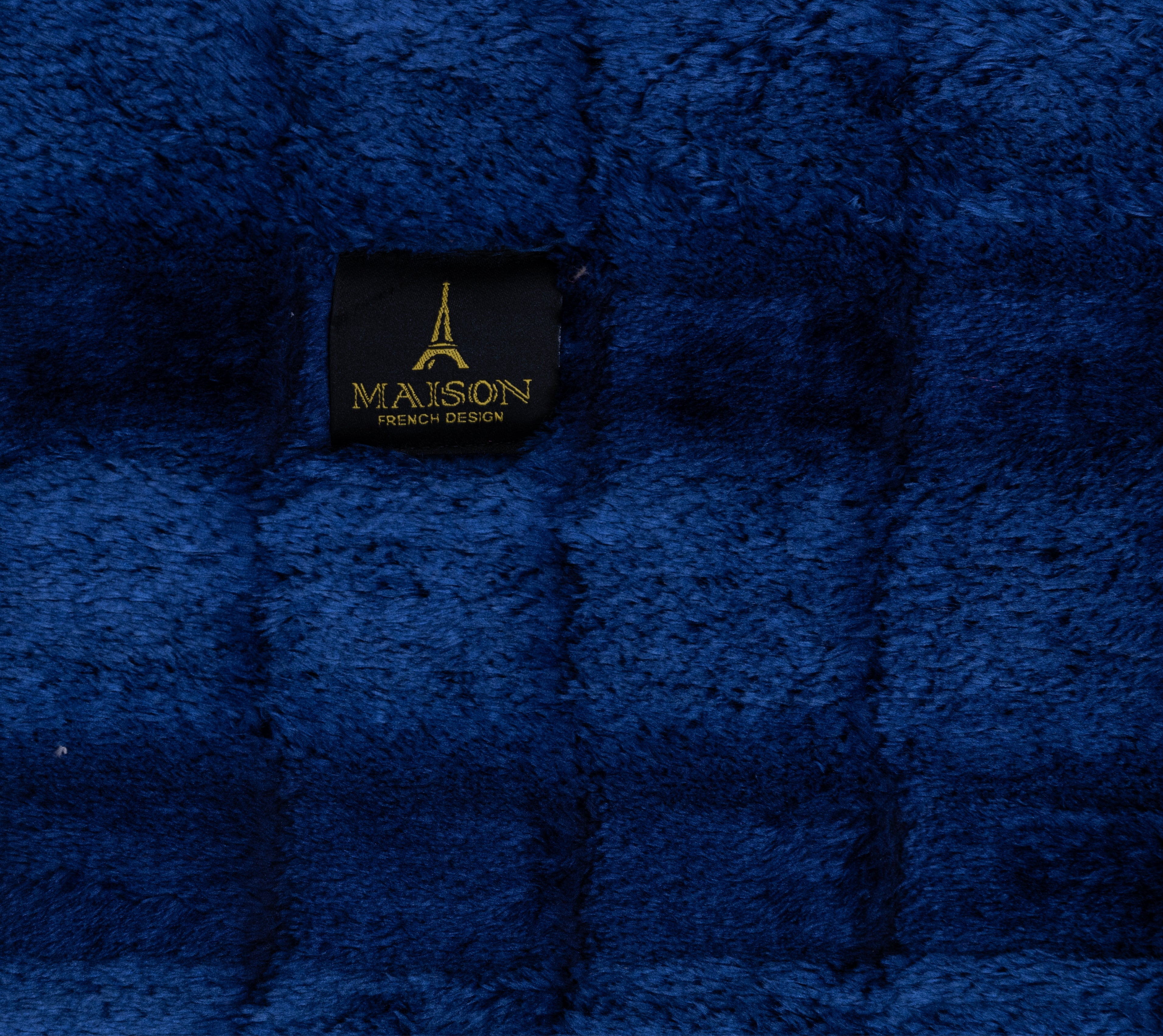 Velvet Square Carpet - Navy Blue