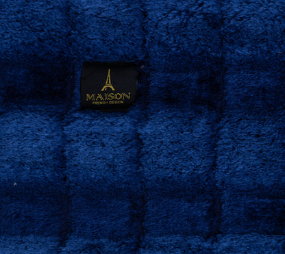 Velvet Square Carpet - Navy Blue