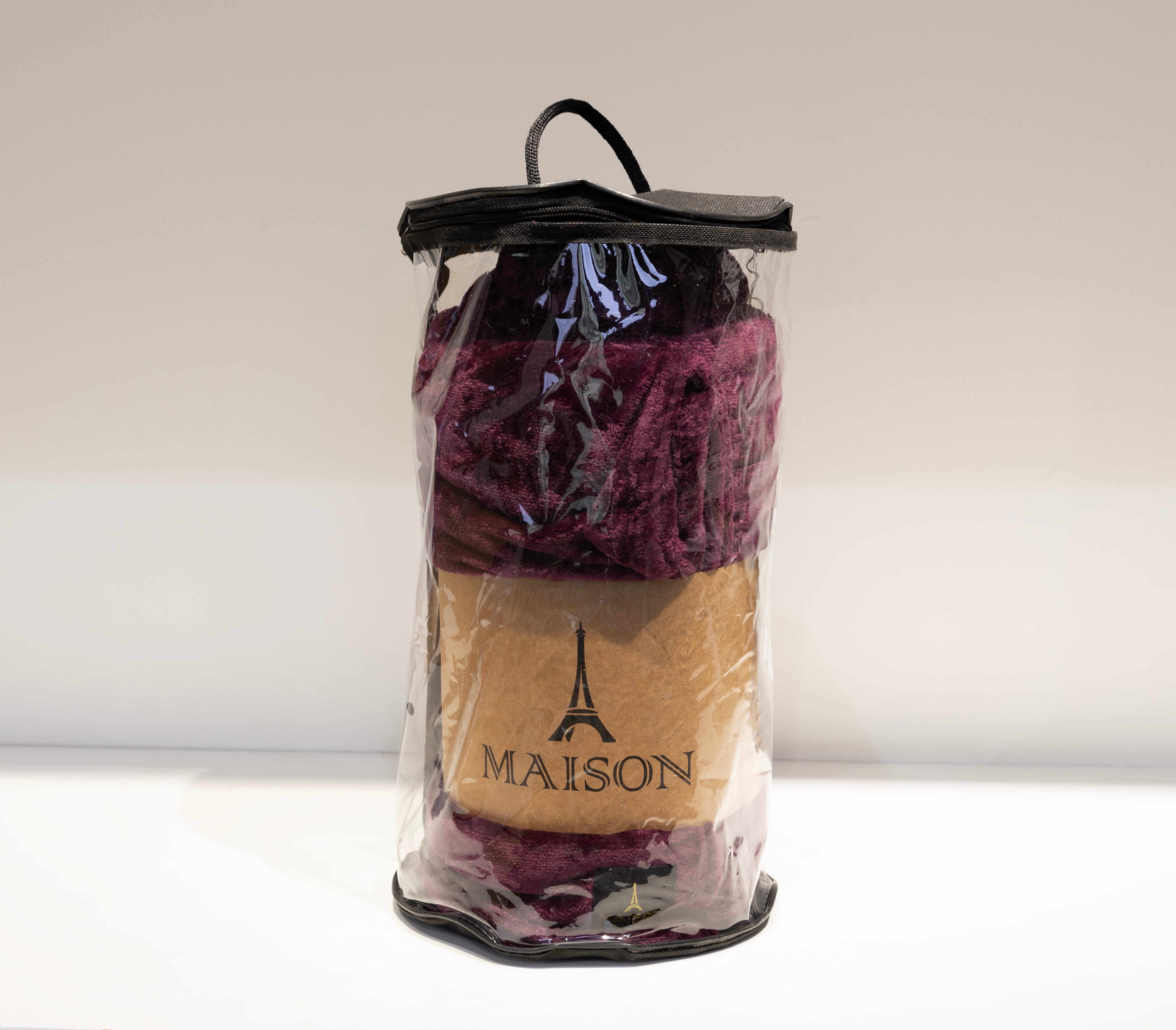 Flannel Fleece Throw Blanket (Red Violet)