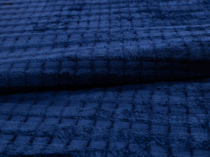 Velvet Square Carpet - Navy Blue