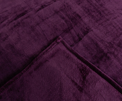 Flannel Fleece Throw Blanket (Red Violet)