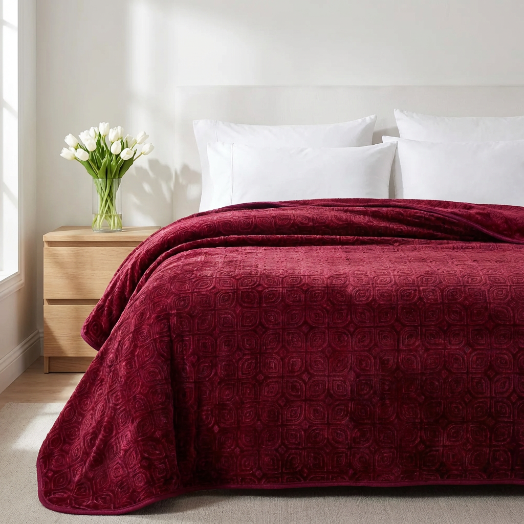 VelvaCloud Blanket (Dark-Red) 3.6KG