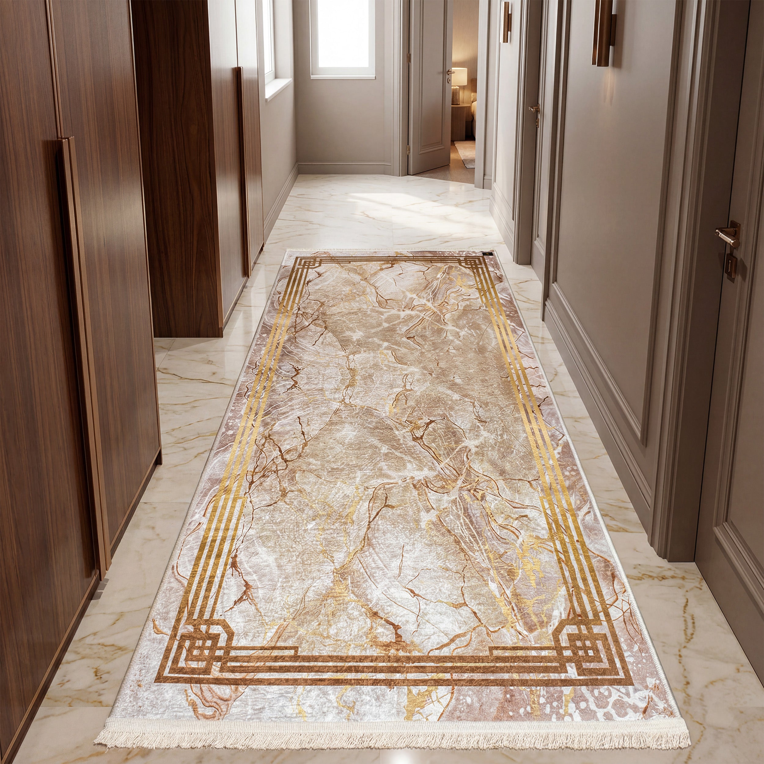 Golden Square digital corridor carpet
