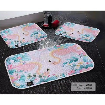3d digital bathroom mat non