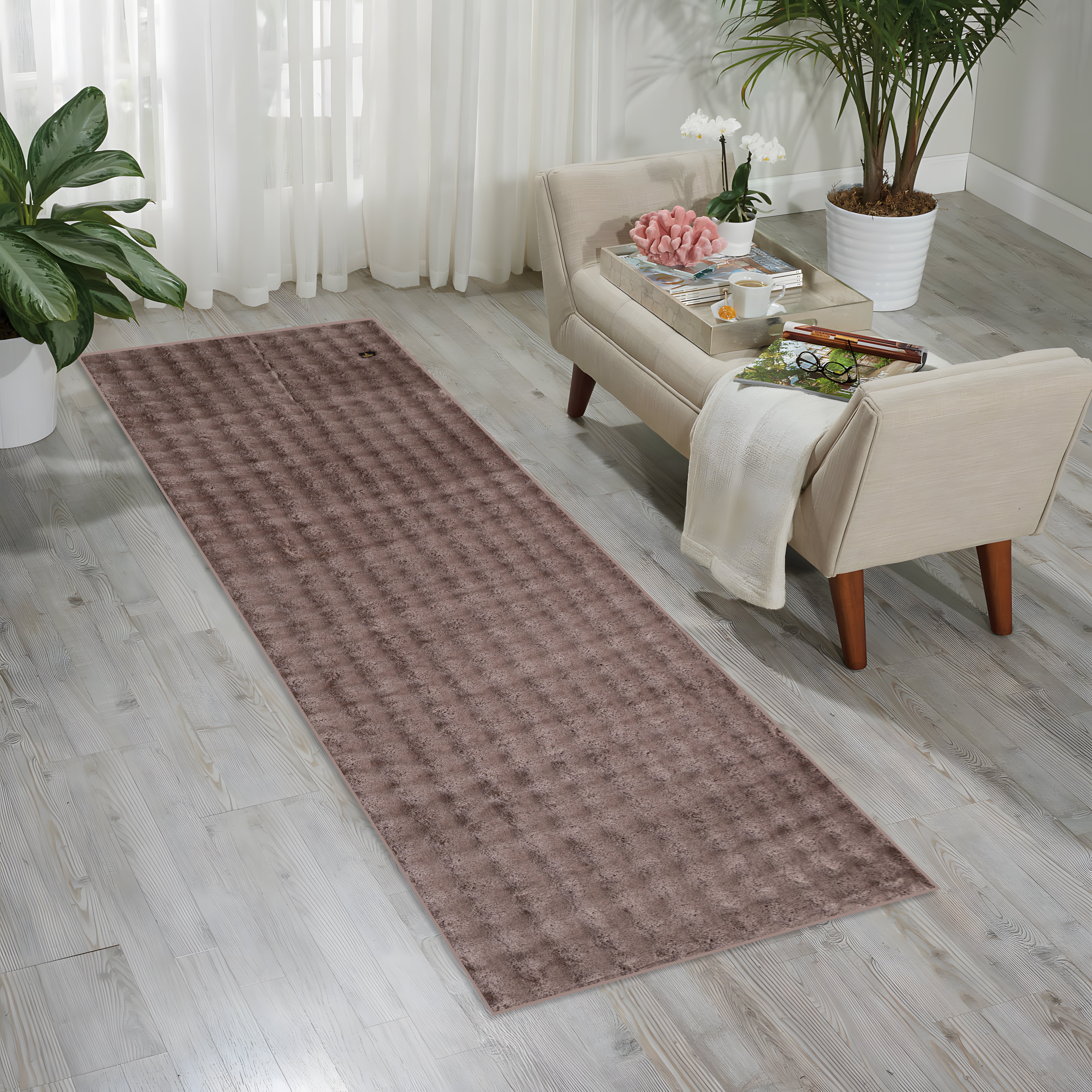 Velvet Pile Hallway Carpet Mocha