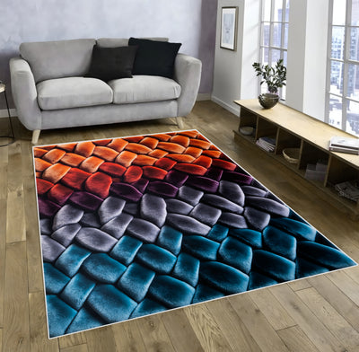 Ribbon Weave - (Orange) 7D Digital Carpet Printed