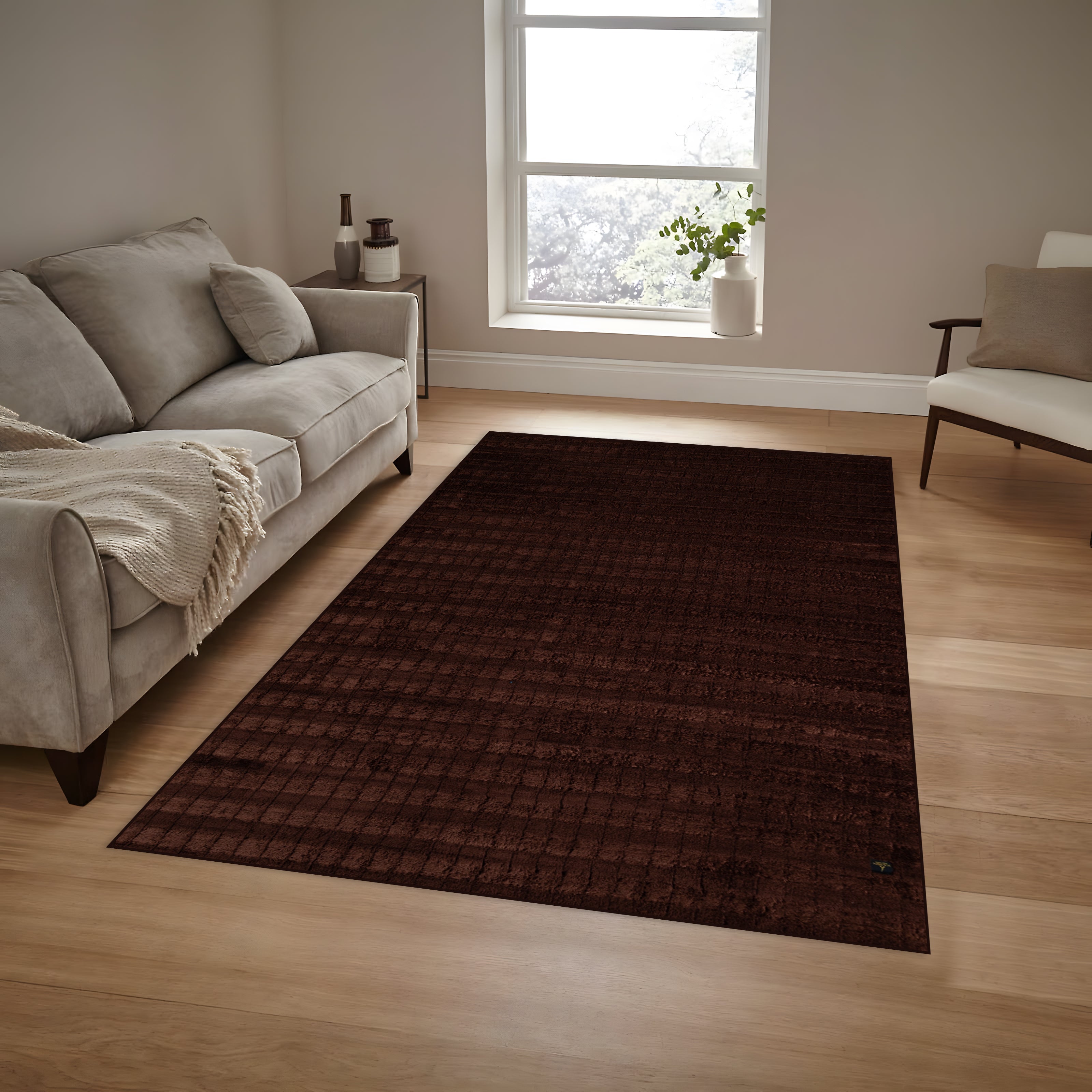 square velvet Brown