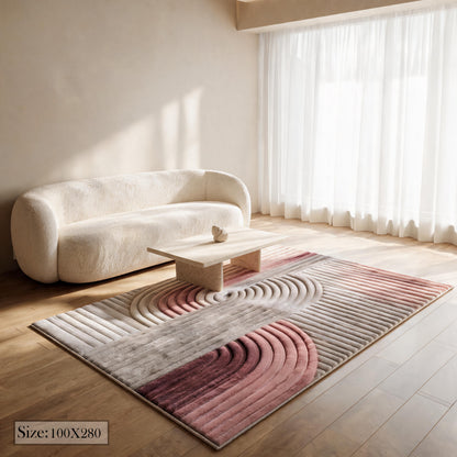 سجادة طباعة ديجيتال 7D - (بني × بيج) - Ribbon Weave