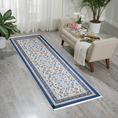 Victoria Blue digital corridor carpet