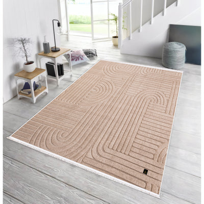 Elite Jacquard Carpet Modern Pattern (Beige)