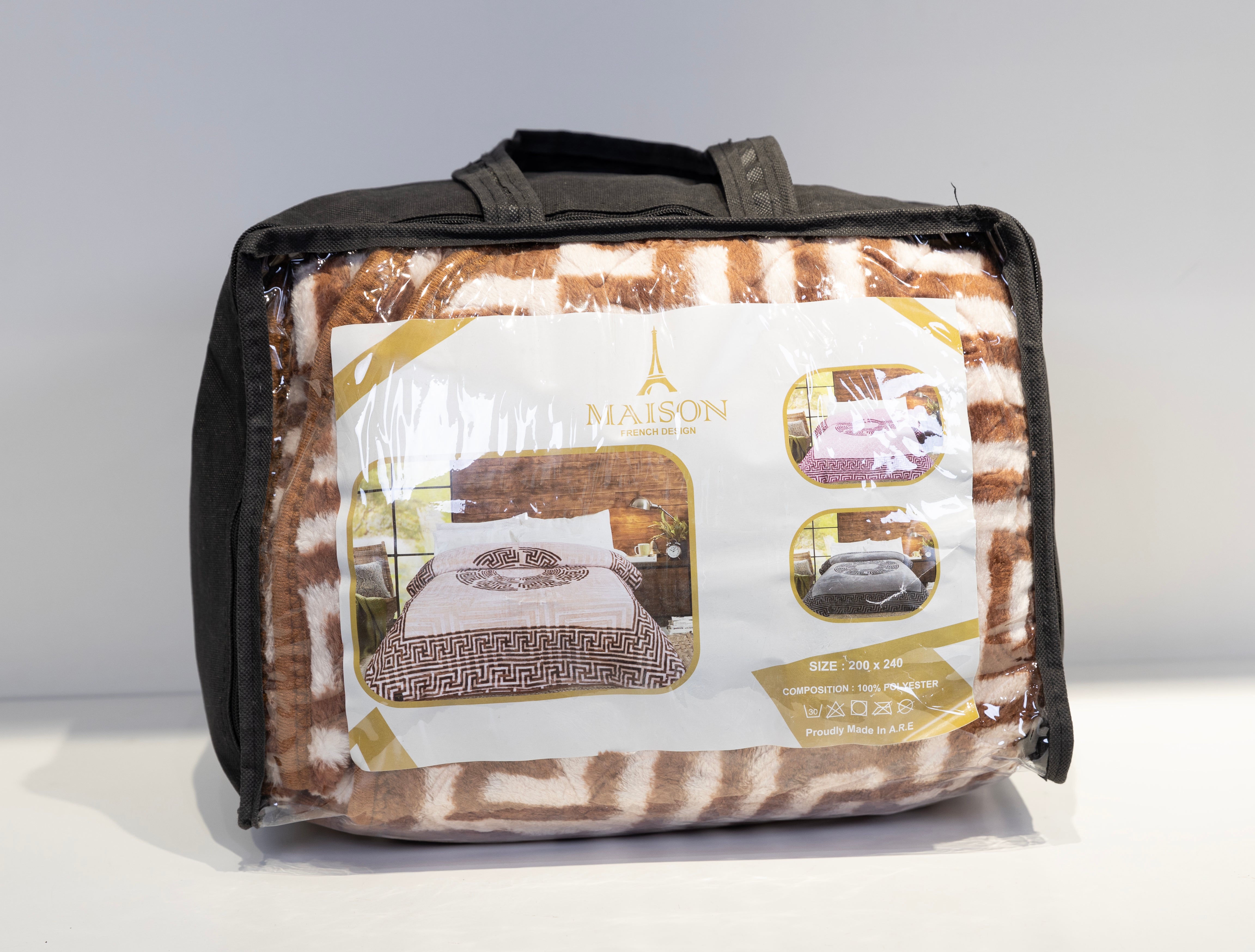 Blanket Printed French Design (Brown)