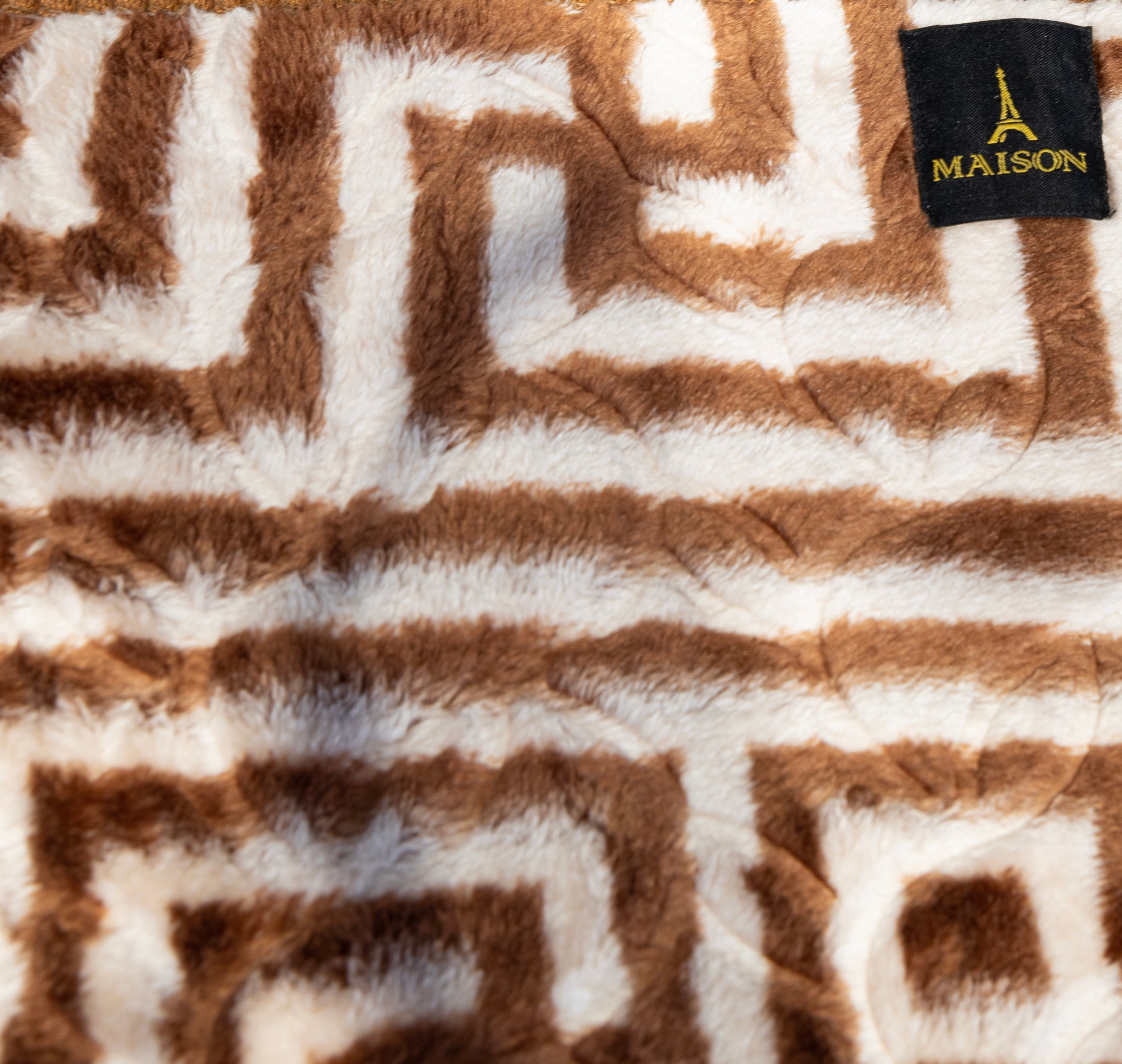 Blanket Printed French Design (Brown)