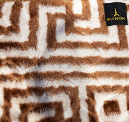 Blanket Printed French Design (Brown)