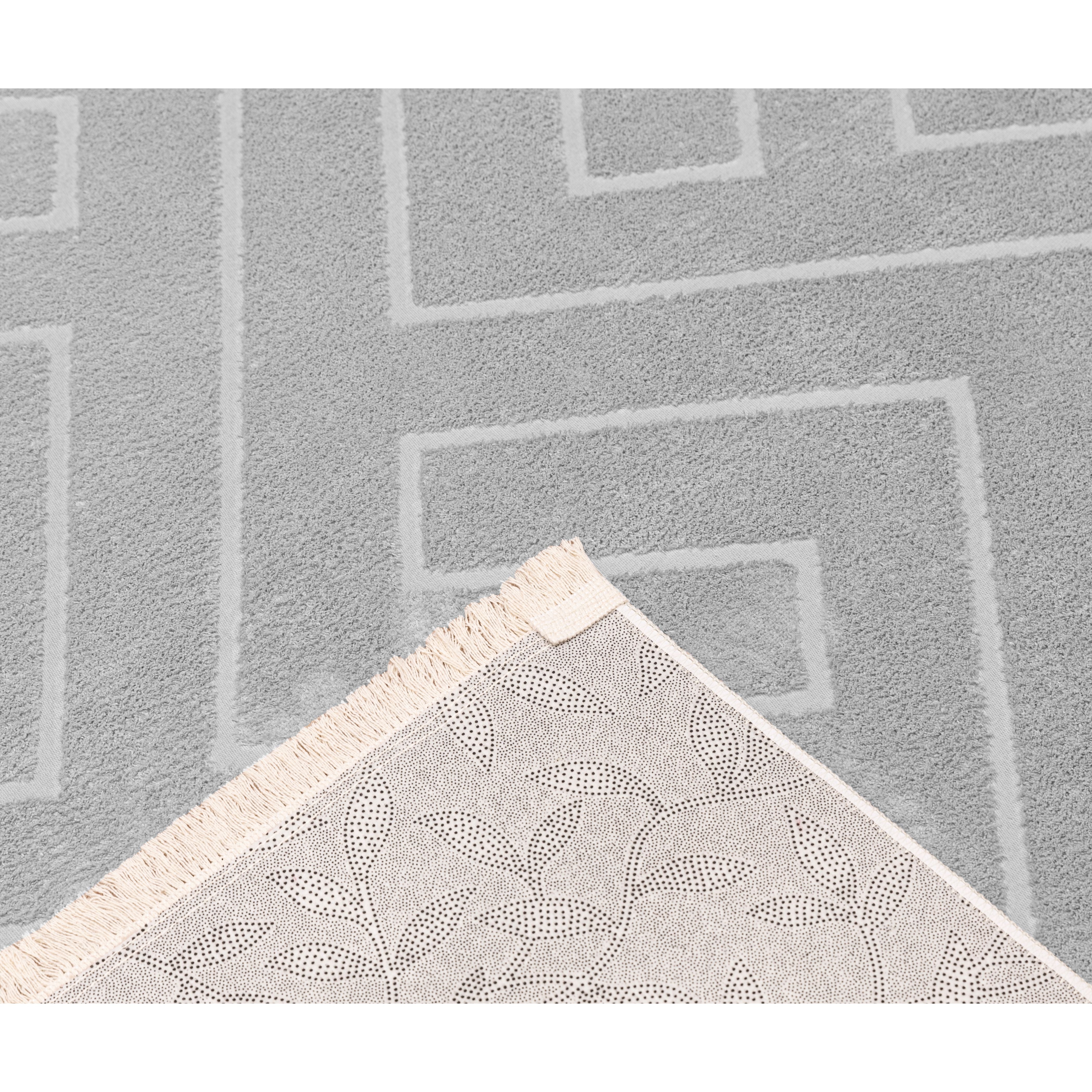 Elite Jacquard Corridor Carpet Geometric Pattern (Grey)