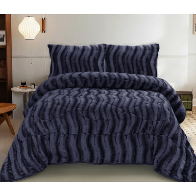 wavy lines quilt blanket cozy
