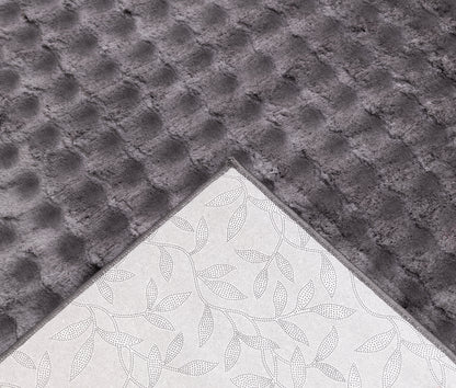 Velvet Piles Hallway Carpet Dark Grey