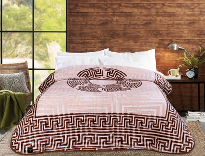 Blanket Printed French Design (Brown)