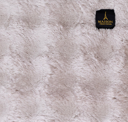 Velvet Pile Hallway Carpet Beige