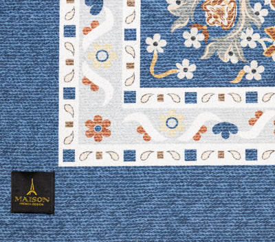 Victoria Blue digital corridor carpet