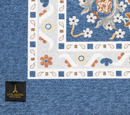Victoria Blue digital corridor carpet