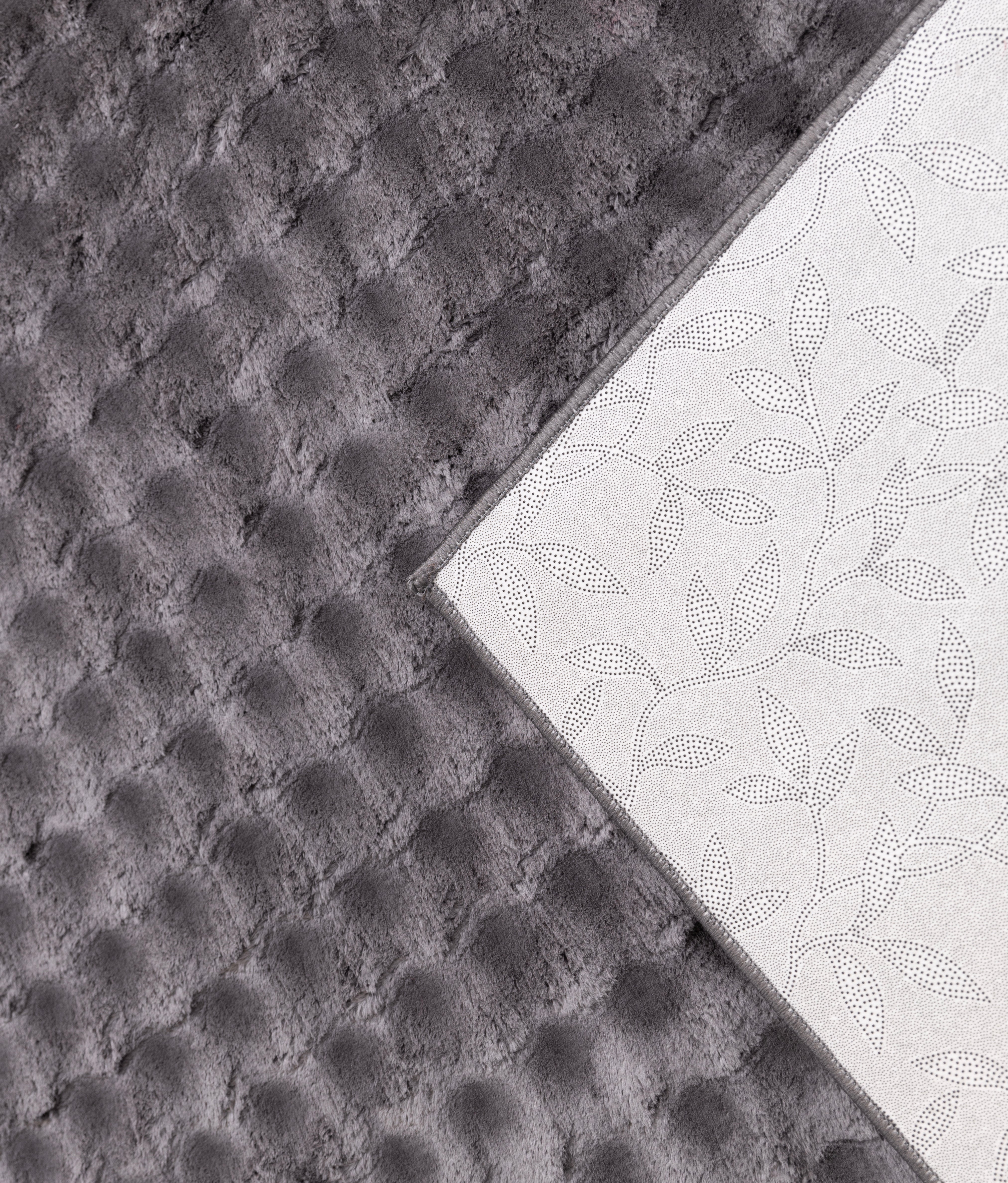 Velvet Pile Carpet Dark Grey