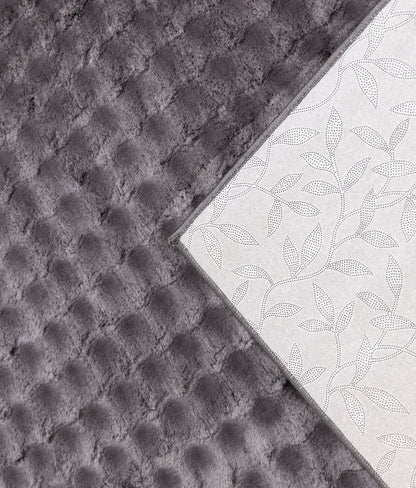 Velvet Pile Carpet Dark Grey