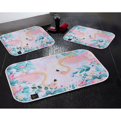 3d digital bathroom mat non