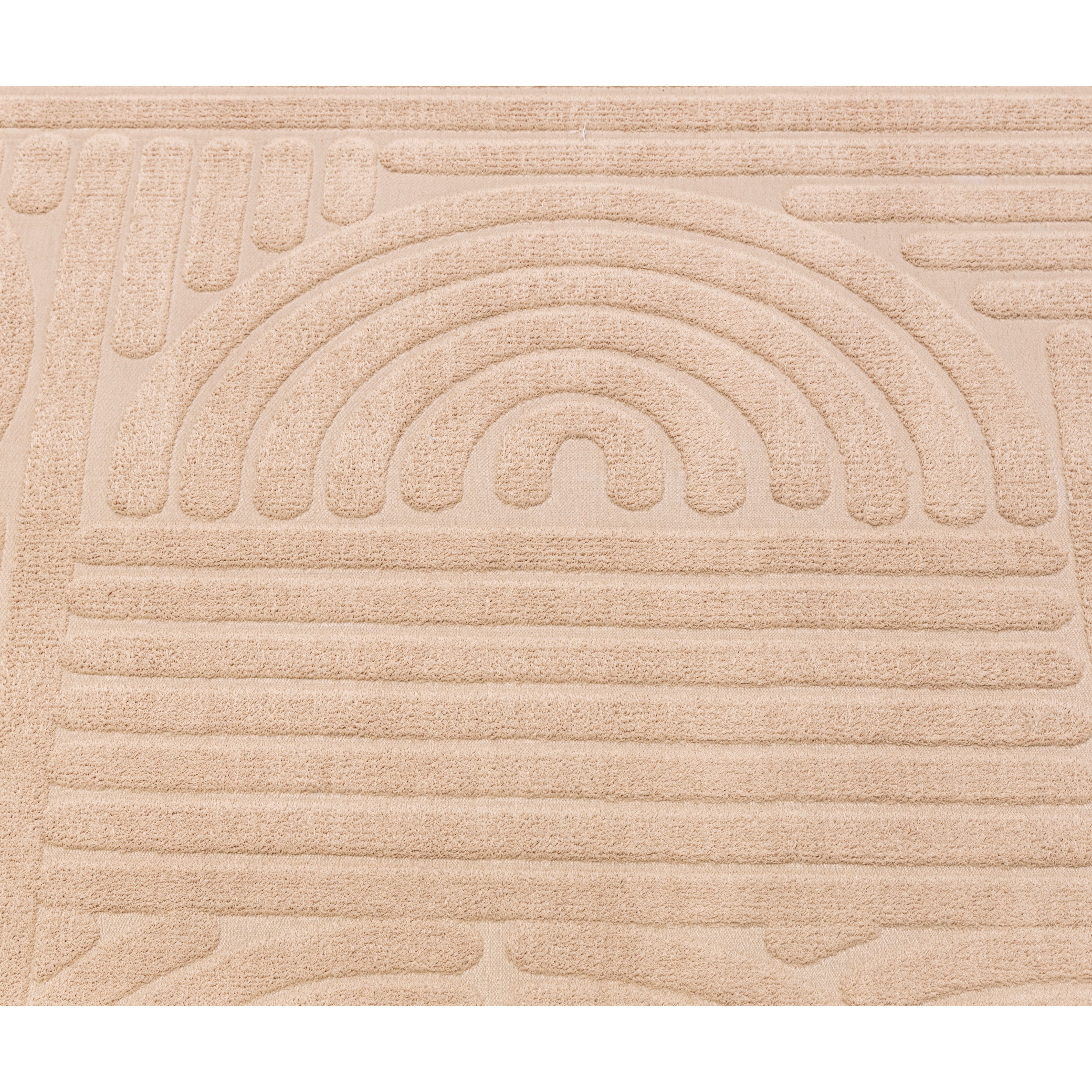 Elite Jacquard Corridor Carpet Modern Pattern (Beige)