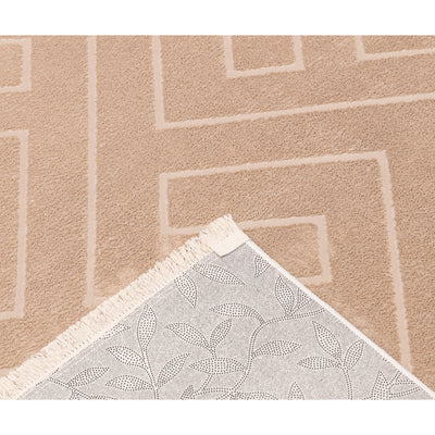 Elite Jacquard Corridor Carpet Geometric Pattern (Beige)