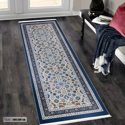 Victoria Blue digital corridor carpet
