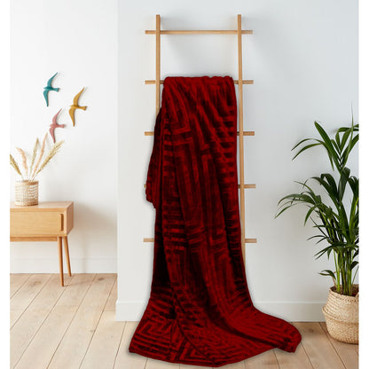VelvaCloud Blanket - Versace Pattern - (Dark-Red) 3.6KG