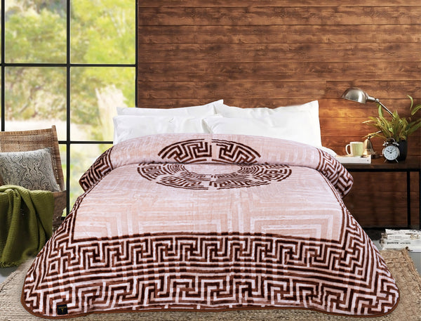 blanket printed French design (Brown)