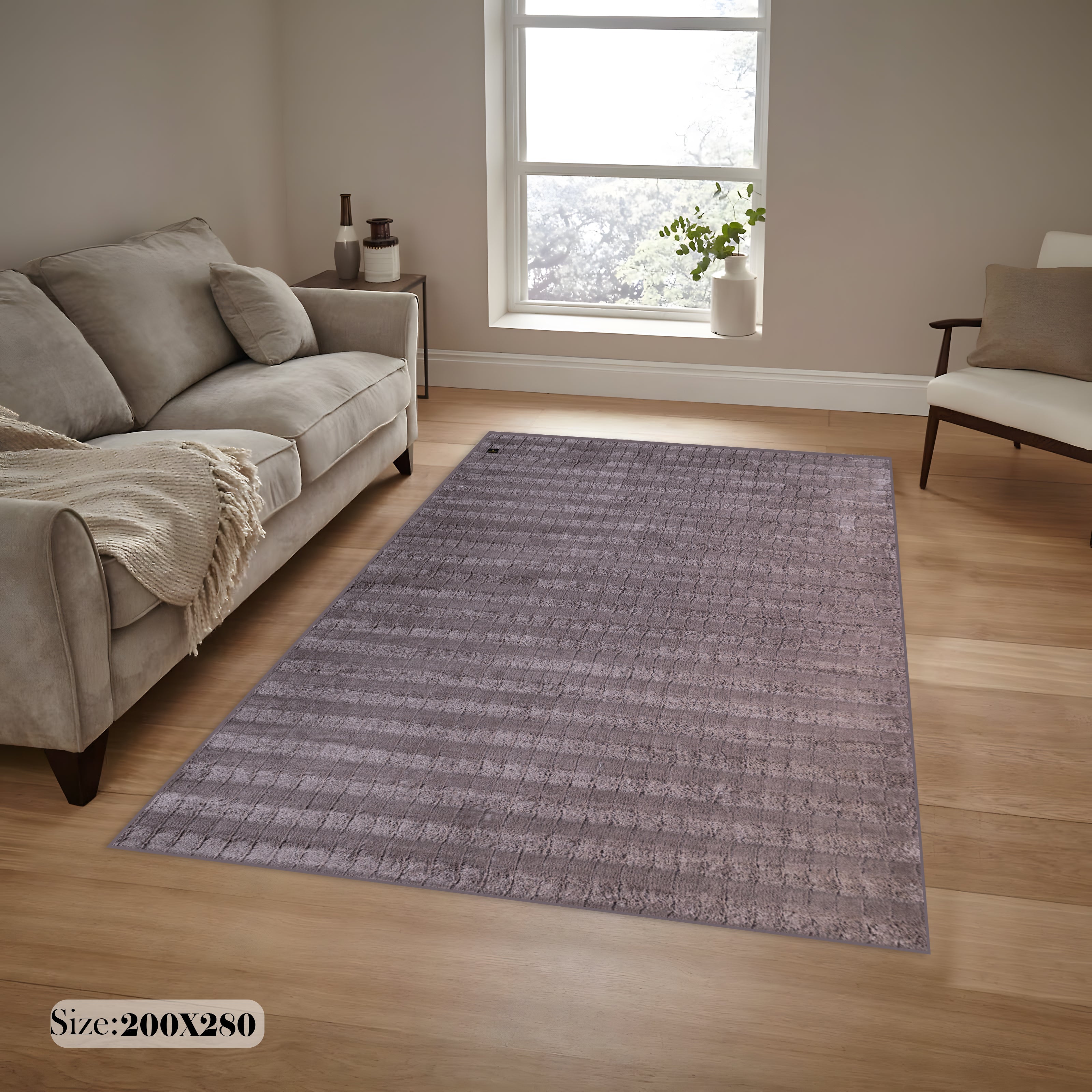 square velvet Grey carpet