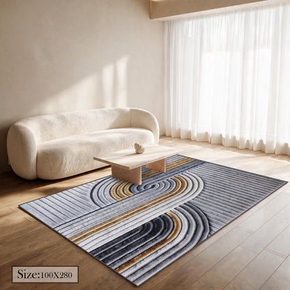سجادة طباعة ديجيتال 7D - (بني × بيج) - Ribbon Weave